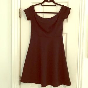 Off the shoulder black dress